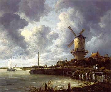 Mill at Wijk near Duursteede by Jacob van Ruisdael (c1670)