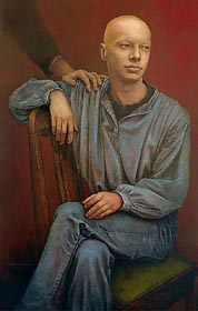 Portrait Albrecht Tuebke, 1996, Oil and Egg Tempera on Panel, 0.93 x 0.60 m